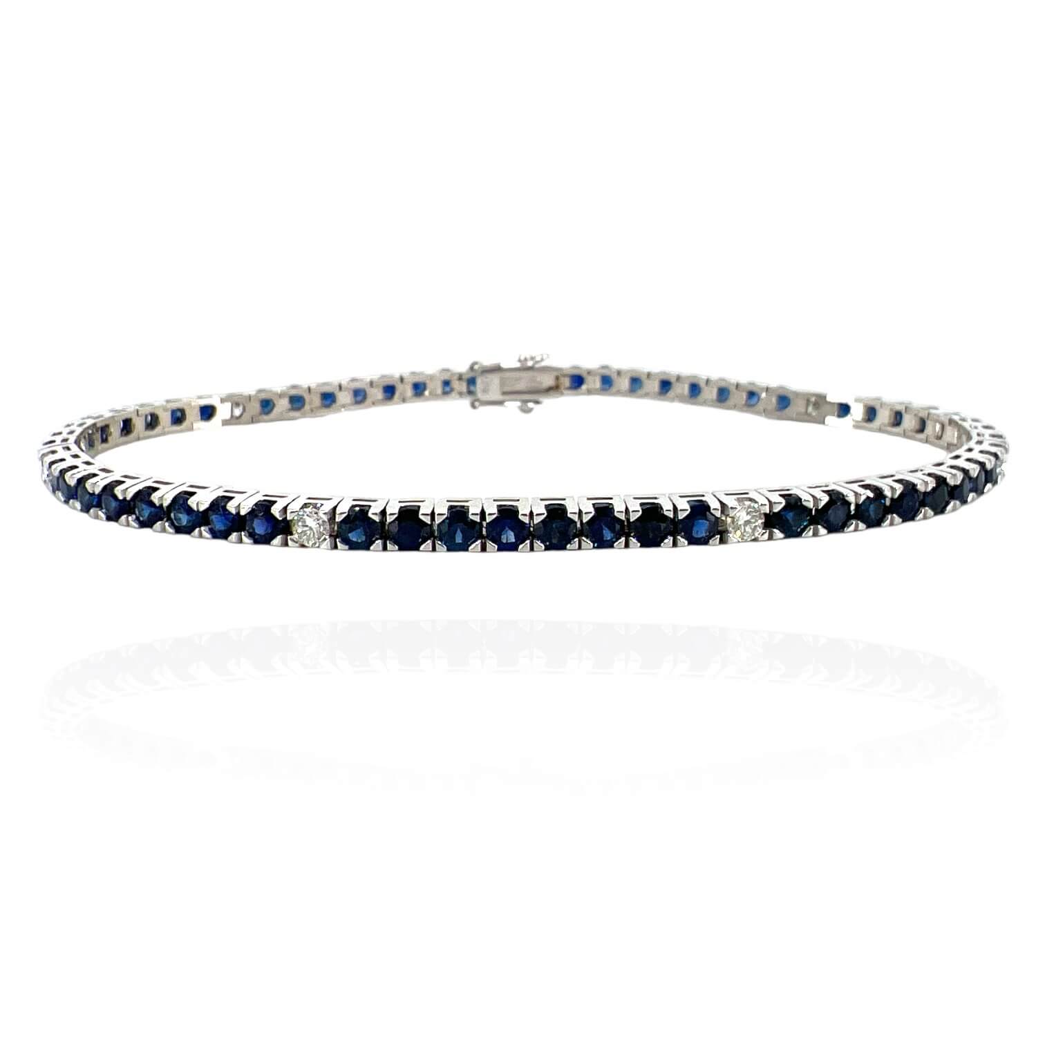 Bracelet tennis Sapphires gold and diamonds GEMS ART.BR326