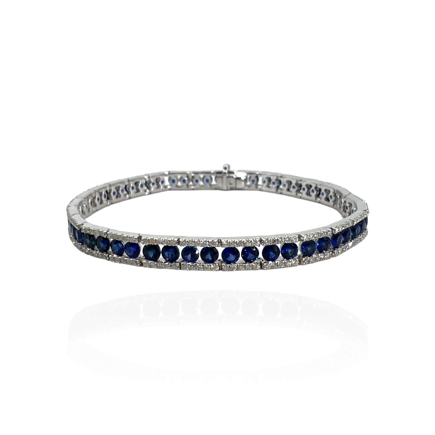 BLUE diamond and sapphire tennis bracelet in gold GEMS ART.NSP2139XSA01
