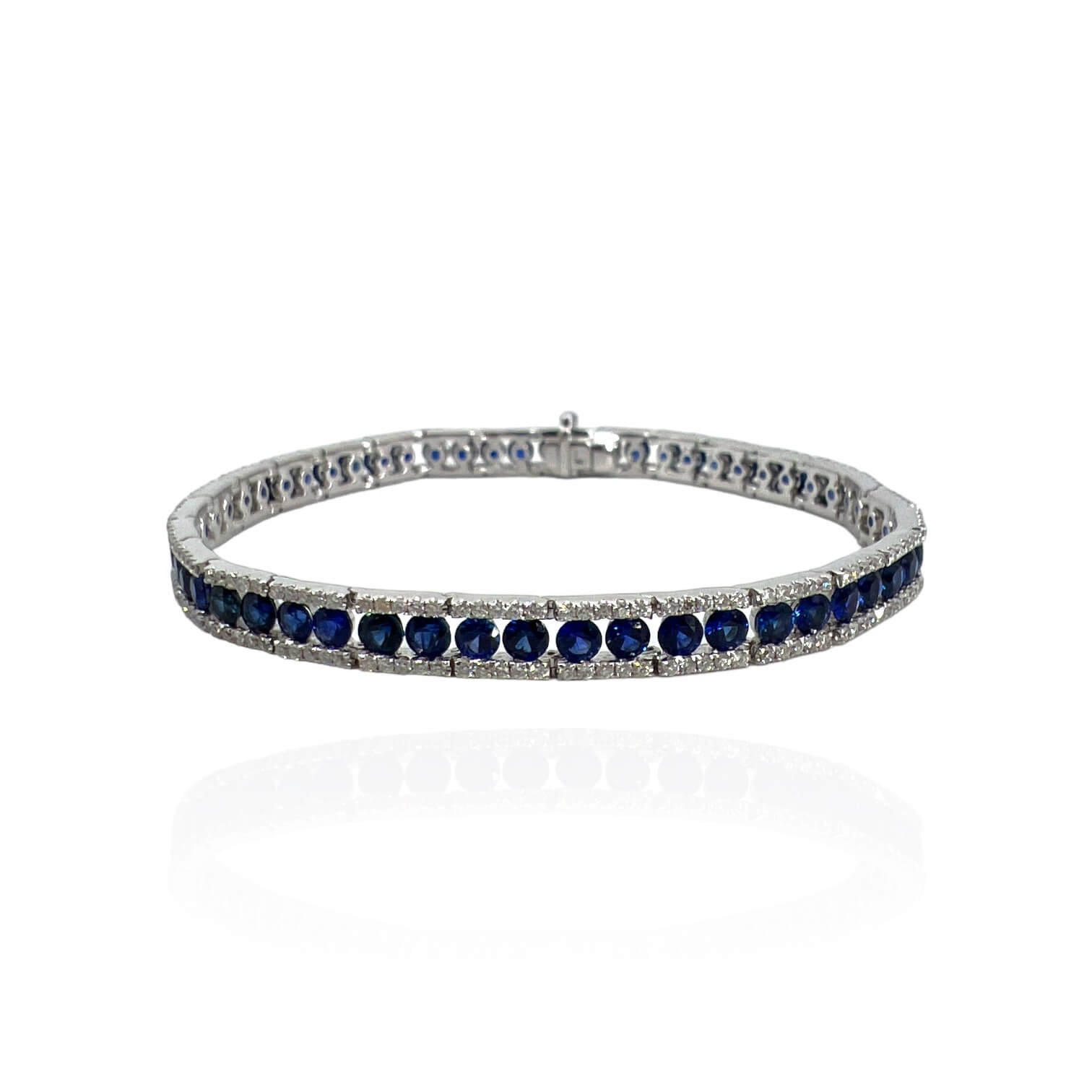 Bracciale tennis diamanti e zaffiri BLU in oro GEMME art.NSP2139XSA01