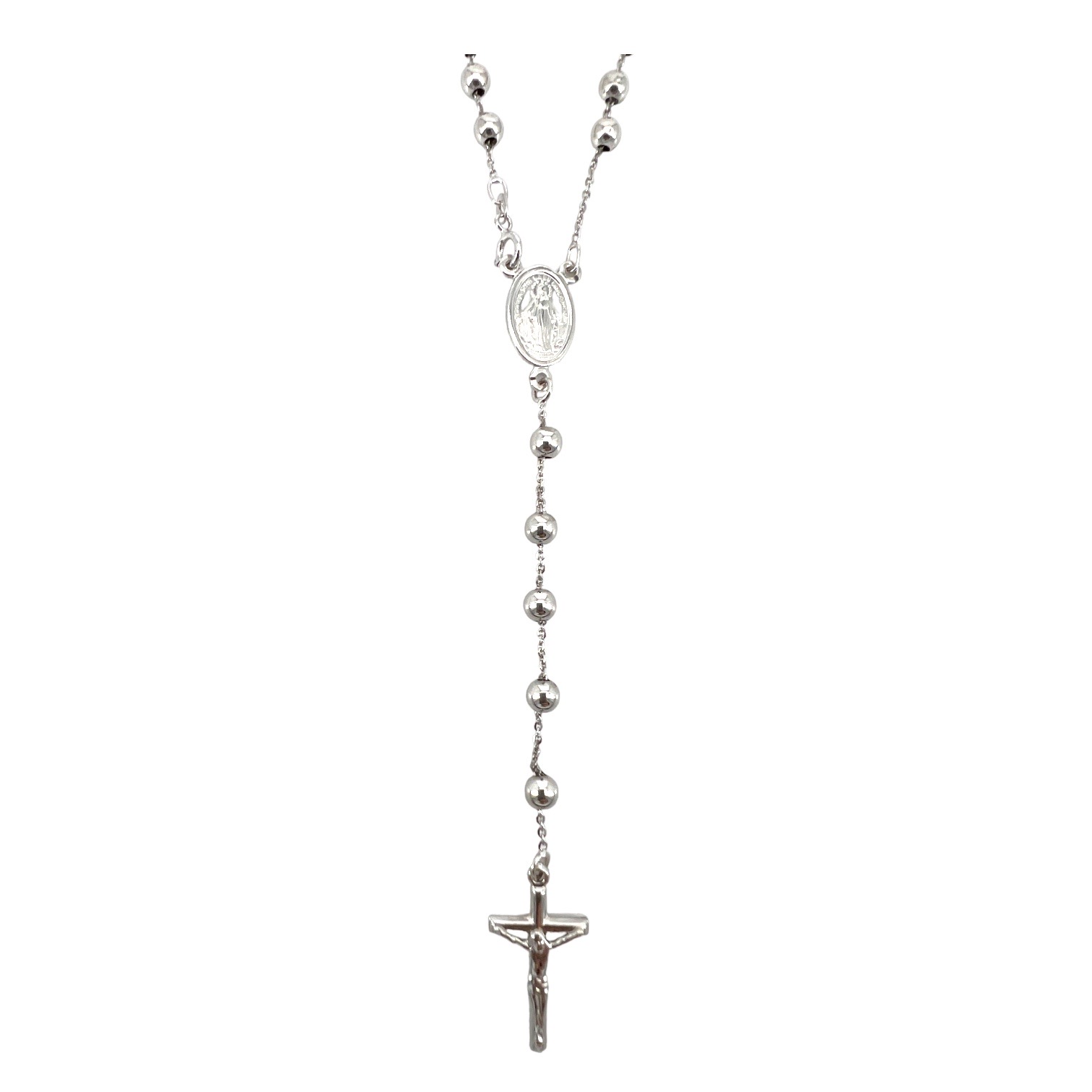 Rosario necklace white gold 750% Art. COLROS2