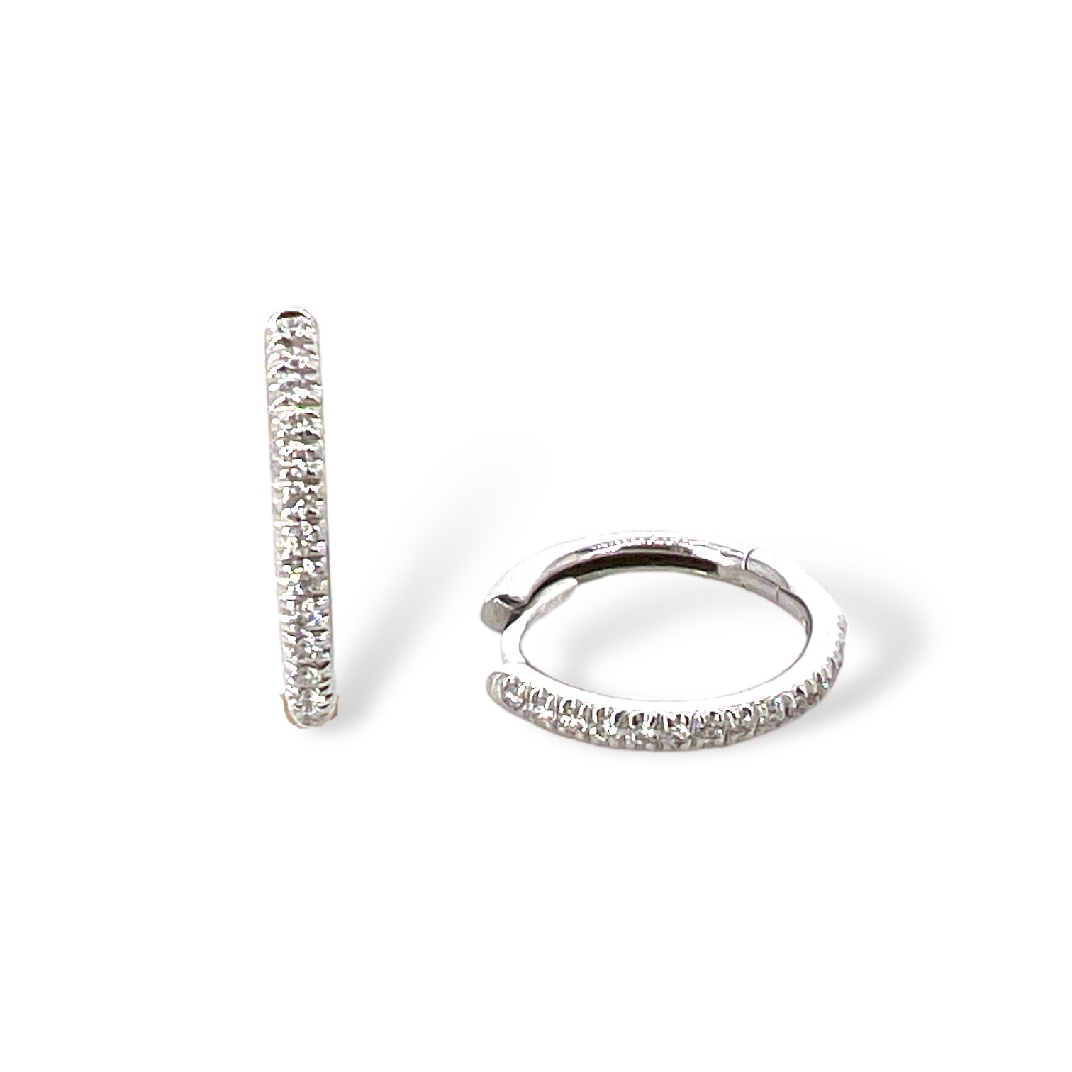 Gold circle earrings with diamonds Art. 9330342