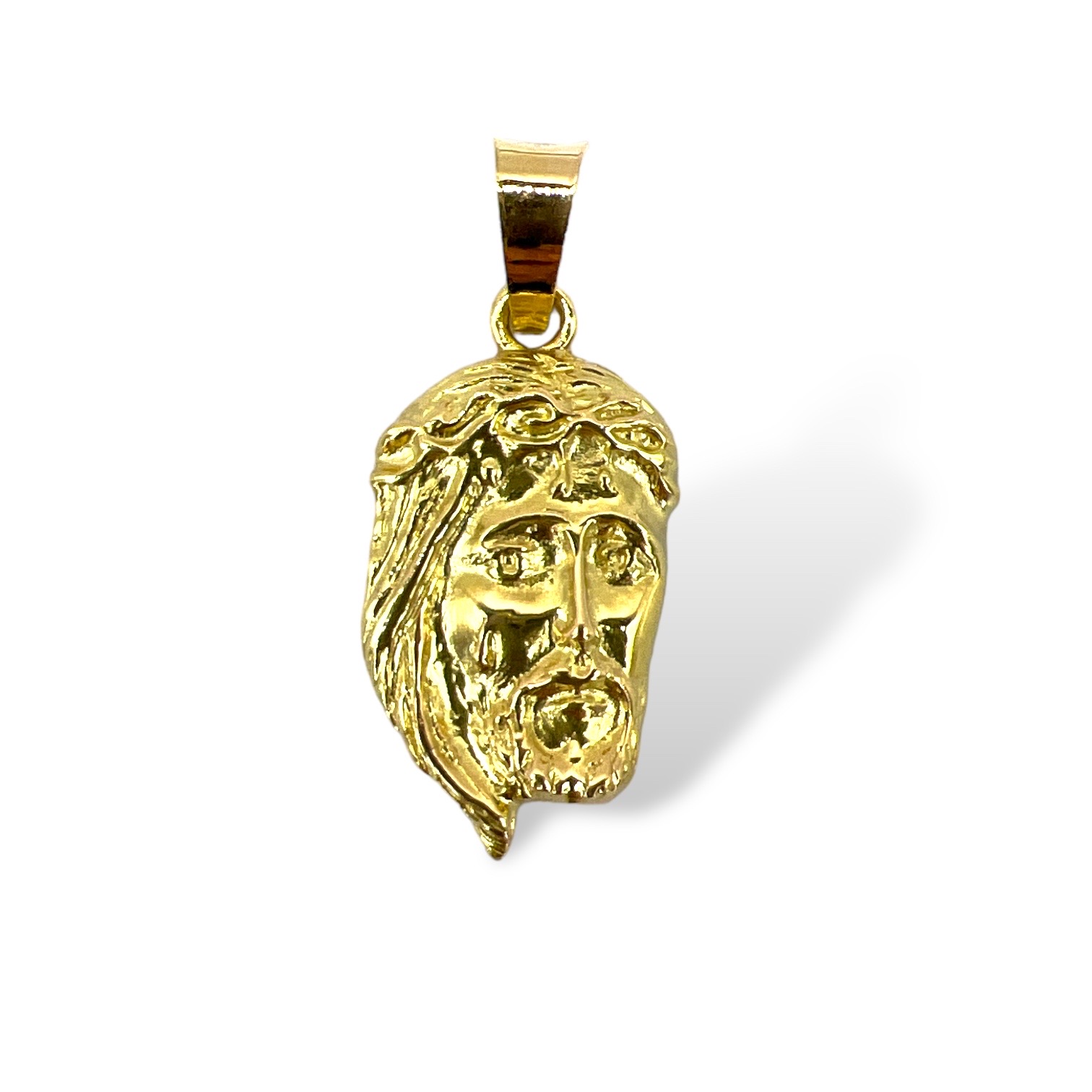Christ face pendant in gold Art. TCOR1