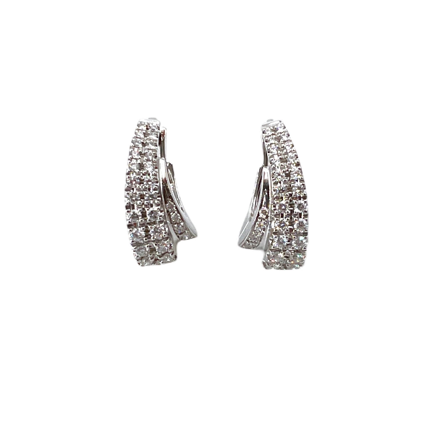 LOVE Art. OR667 Diamond Hoop Earrings