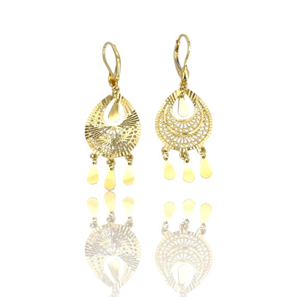 Pendant earrings in yellow gold Art. ORPEN7