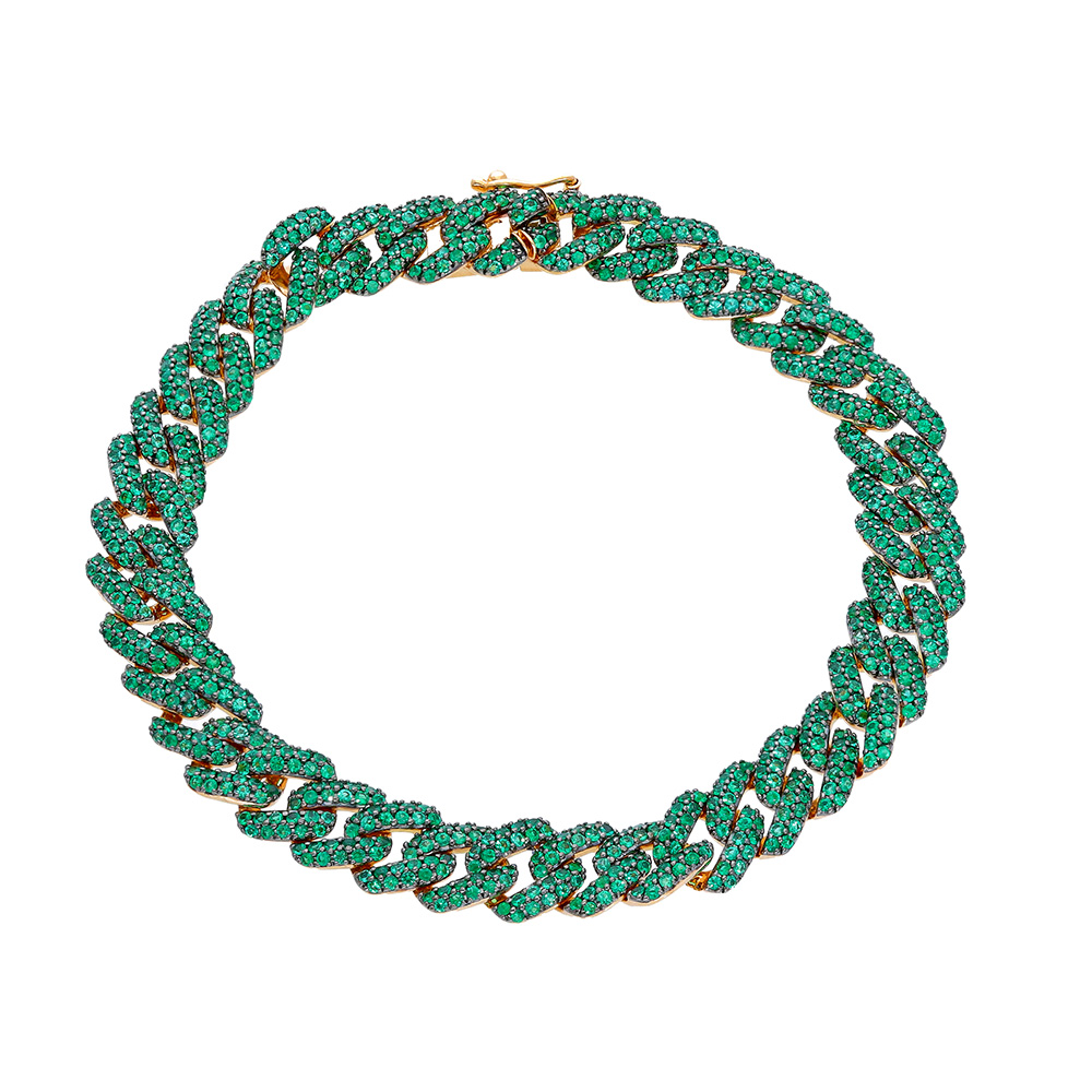 Emerald and gold rapper bracelet Art. 268532