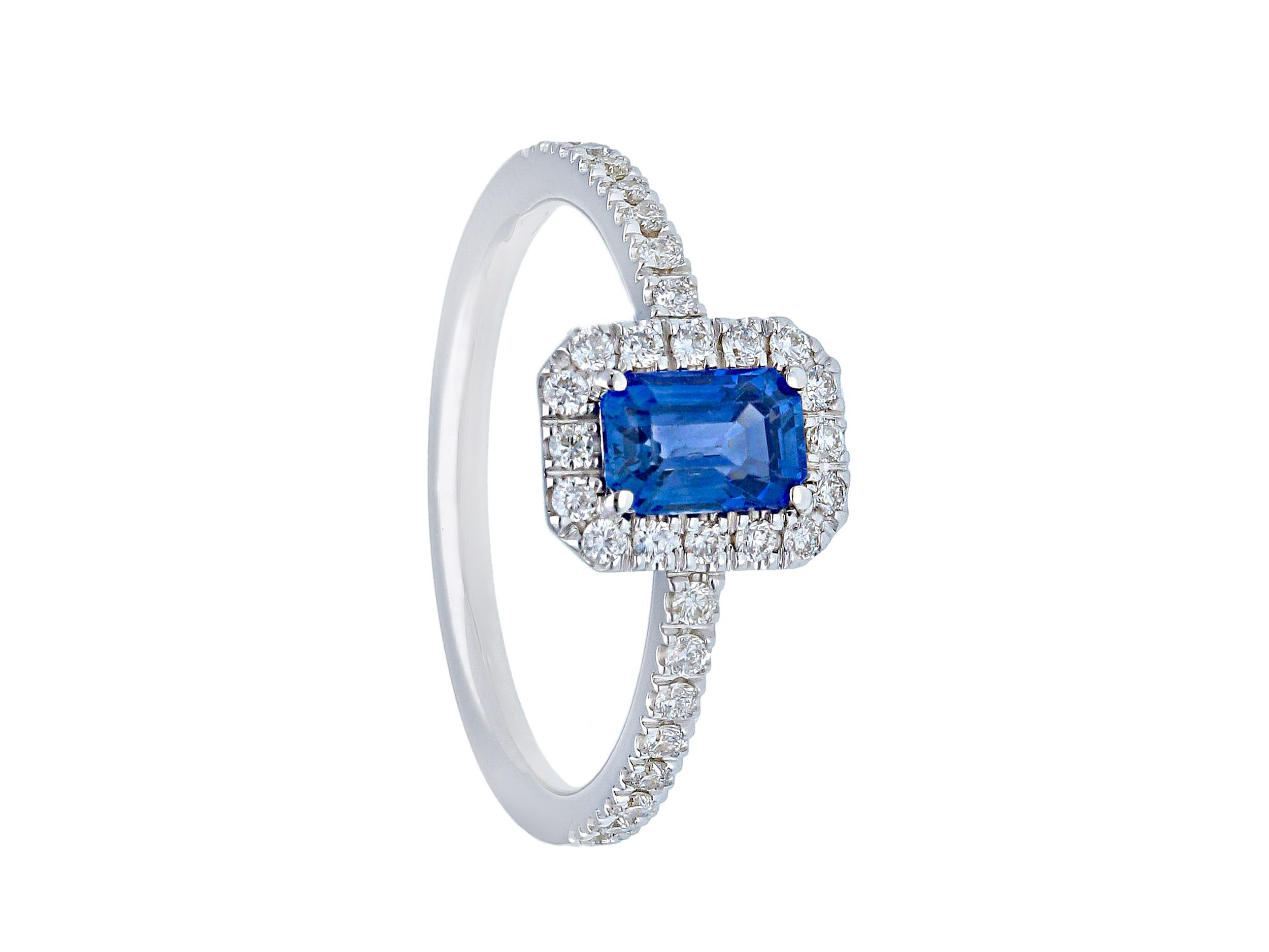 Anello zaffiro blu e diamanti BELLE EPOQUE Art.262785ZB