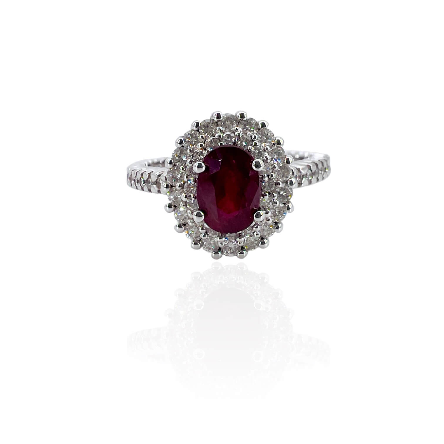 Ruby ring diamonds and gold Belle Epoque Art. AN1051