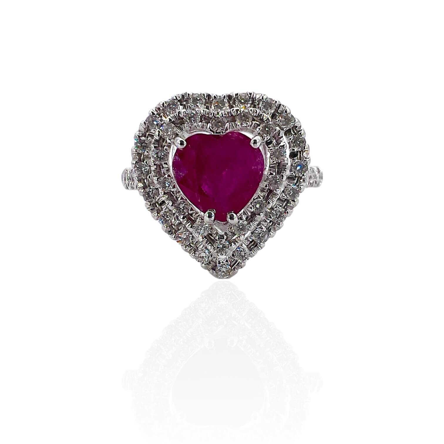 Ruby ring and diamonds art.AN2806