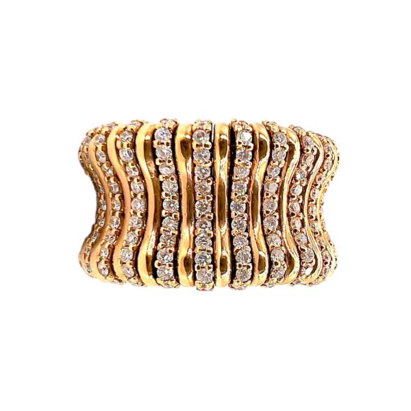Rose gold and diamond elastic ring art. AN-EL-04