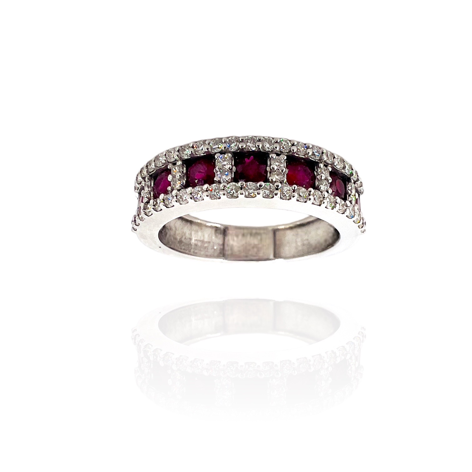 Veretta ring with diamonds and rubies BELLE EPOQUE art. AN2144