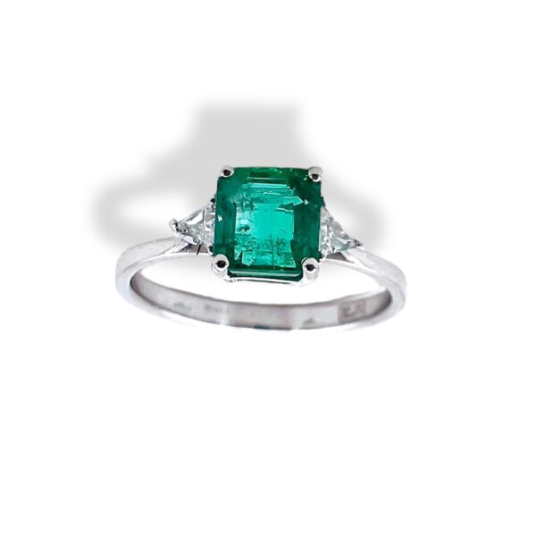 GEMSTONE emerald diamond ring Art. SMEAN1