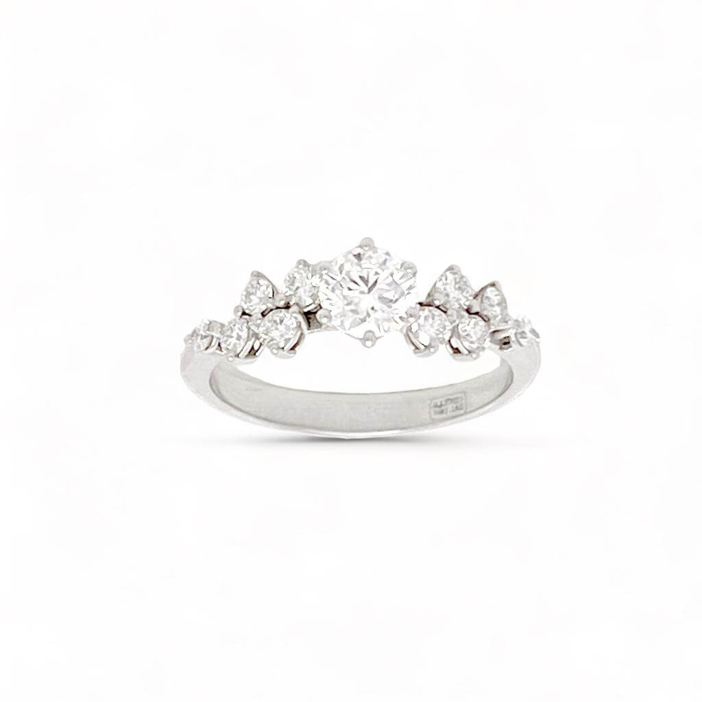 Solitaire Ring White Gold Diamonds GIA AMERICA Art.SN01