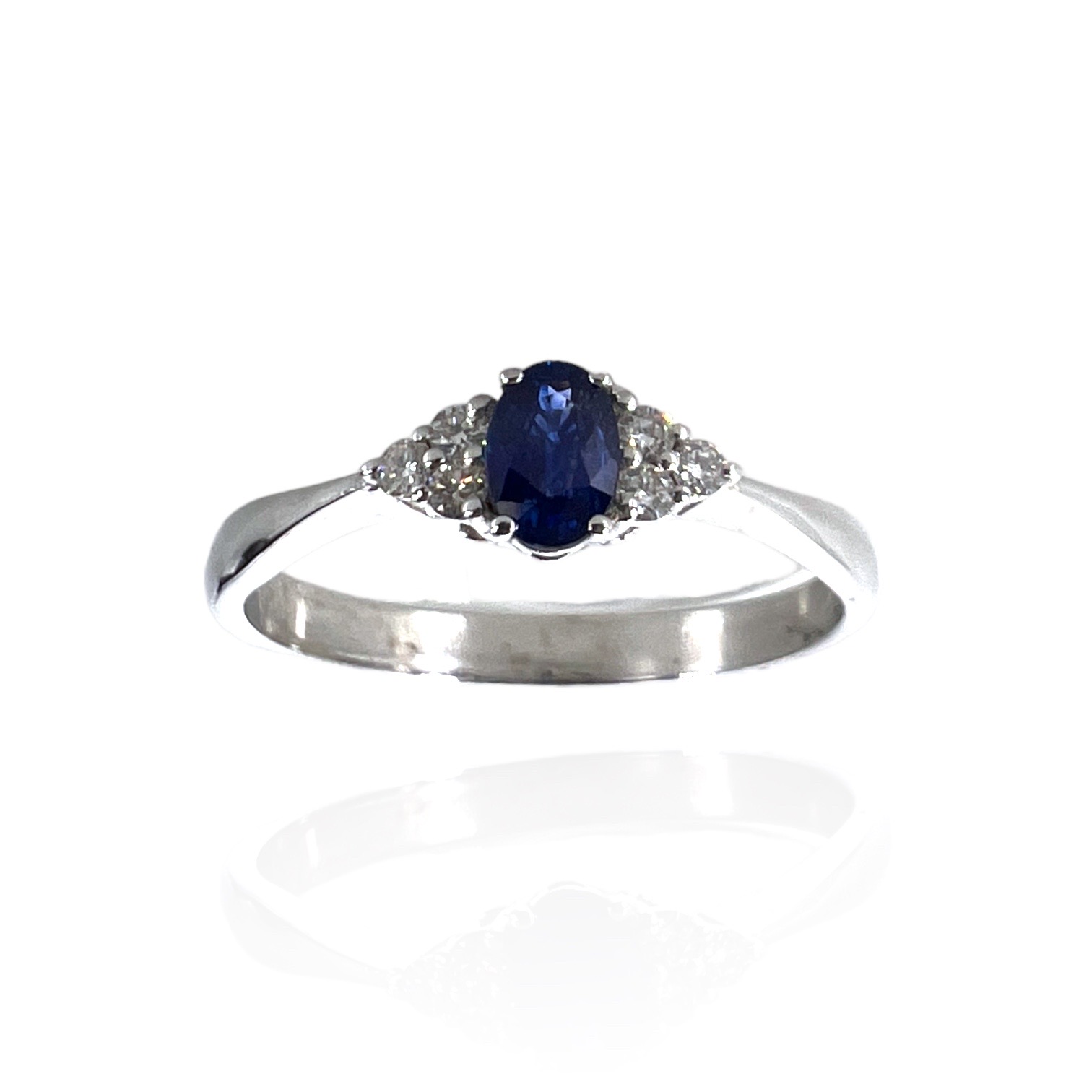 Blue Sapphire Ring White Gold GEMS Art. AN2671-1