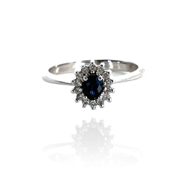 Sapphire and diamond ring in gold BON TON ART. AN2404-2