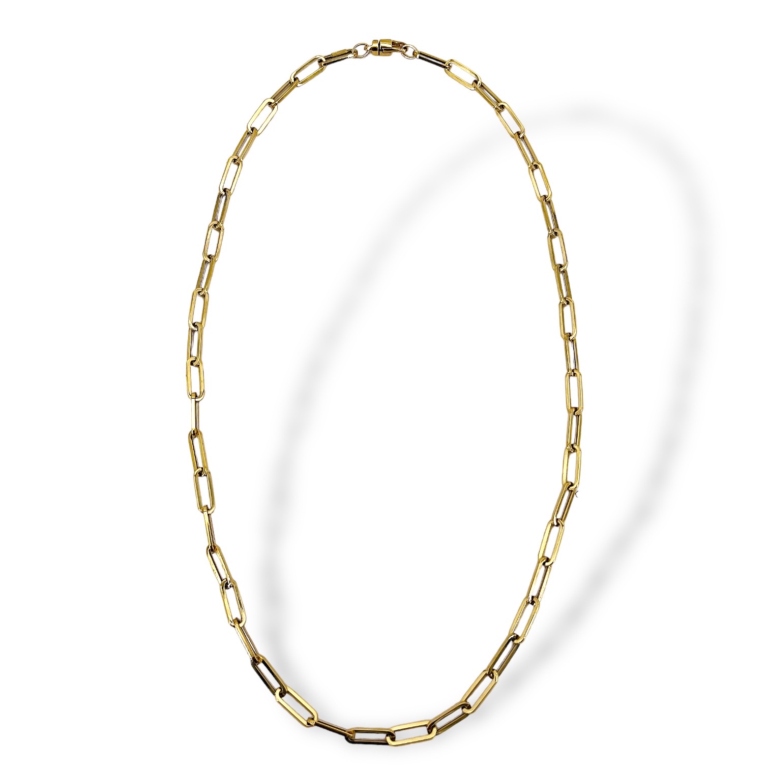 Yellow gold chain necklace round necklace Art.GIRCAT