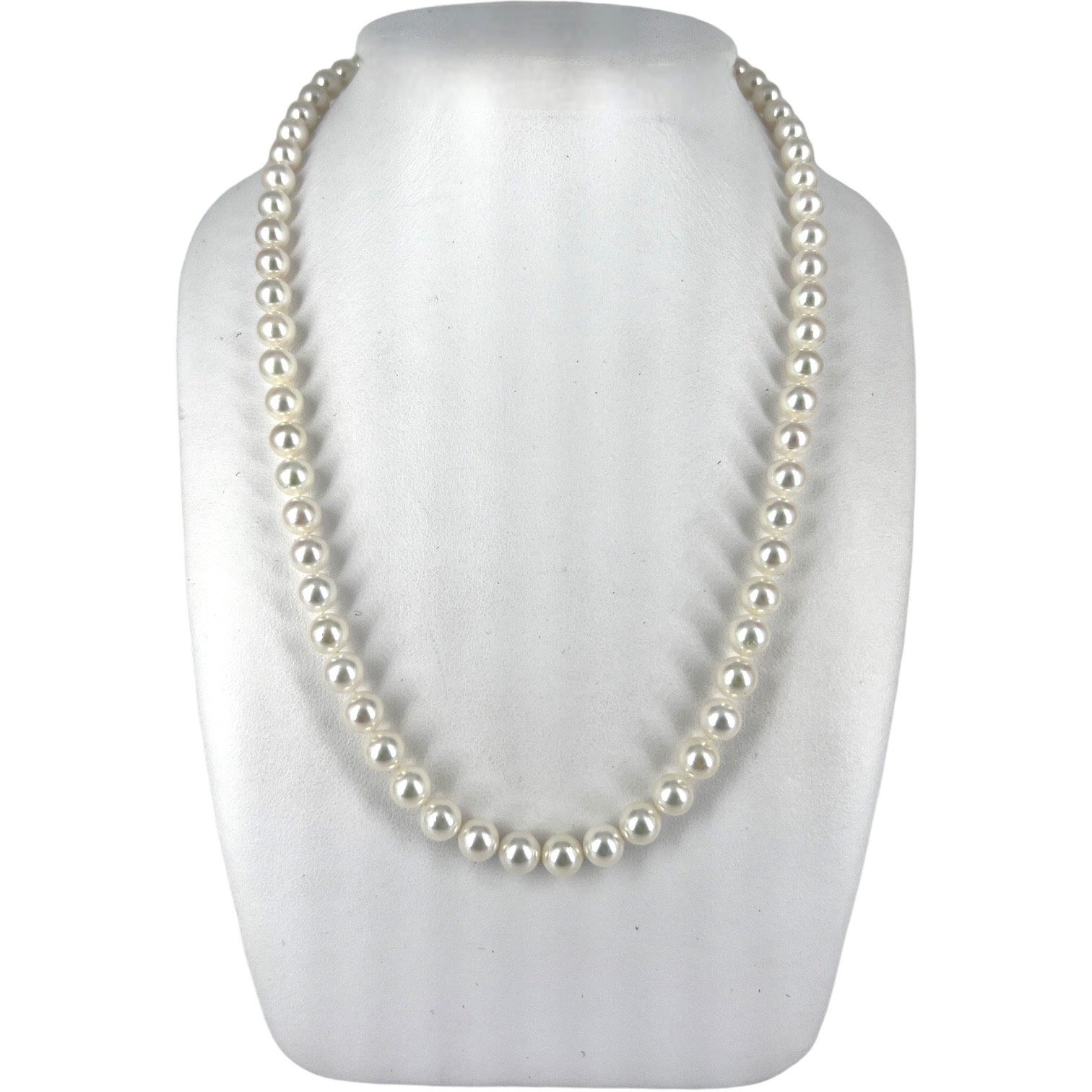 Girocollo filo di perle Akoya susta oro bianco Art. 3R75208