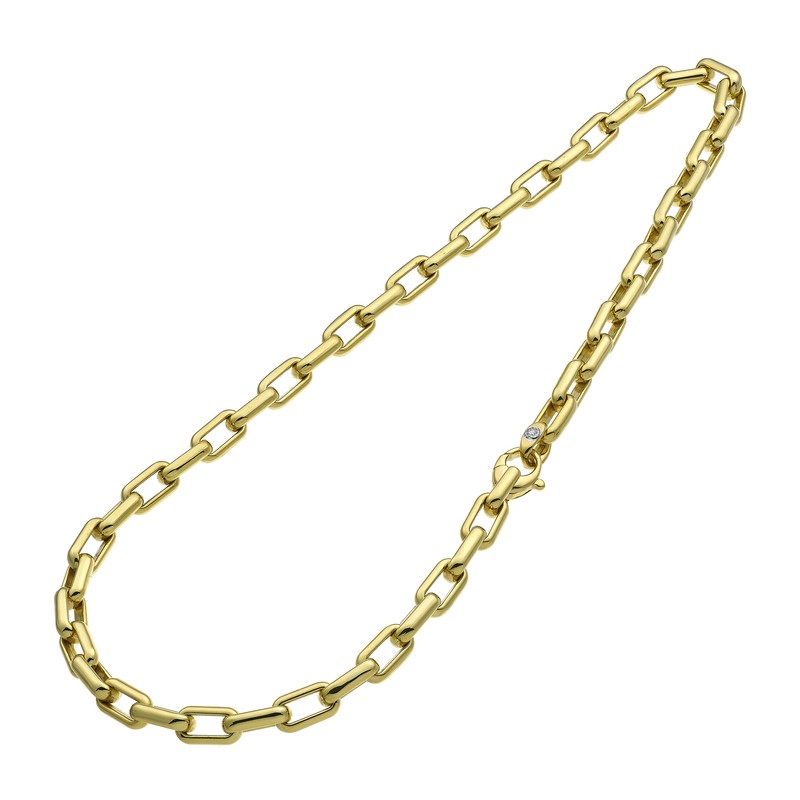 Collana CHIMENTO con catena in oro giallo e dettaglio diamante Art. 1G09480ZB1450