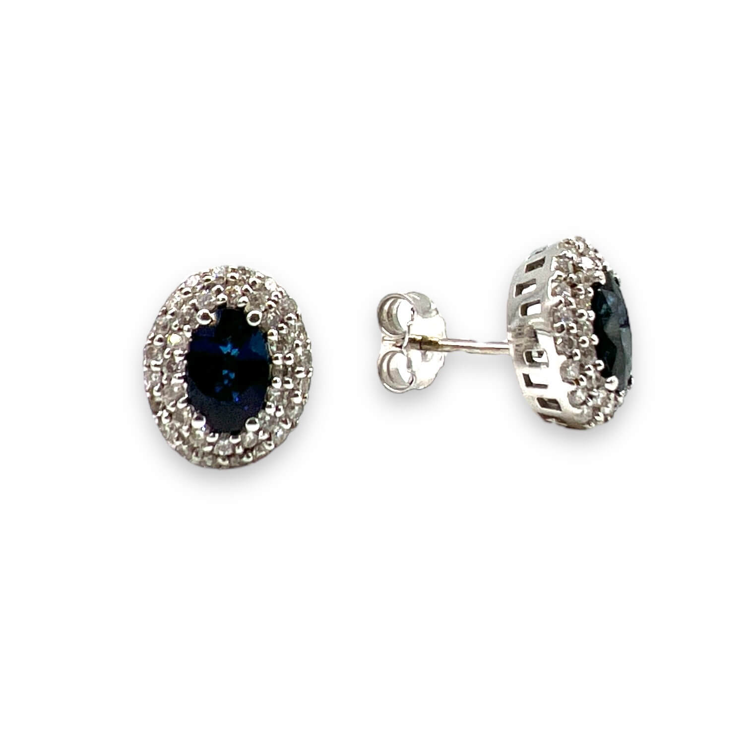 Blue Gold Sapphire and Diamond Earrings BELLE EPOQUE Art. OR1419-2