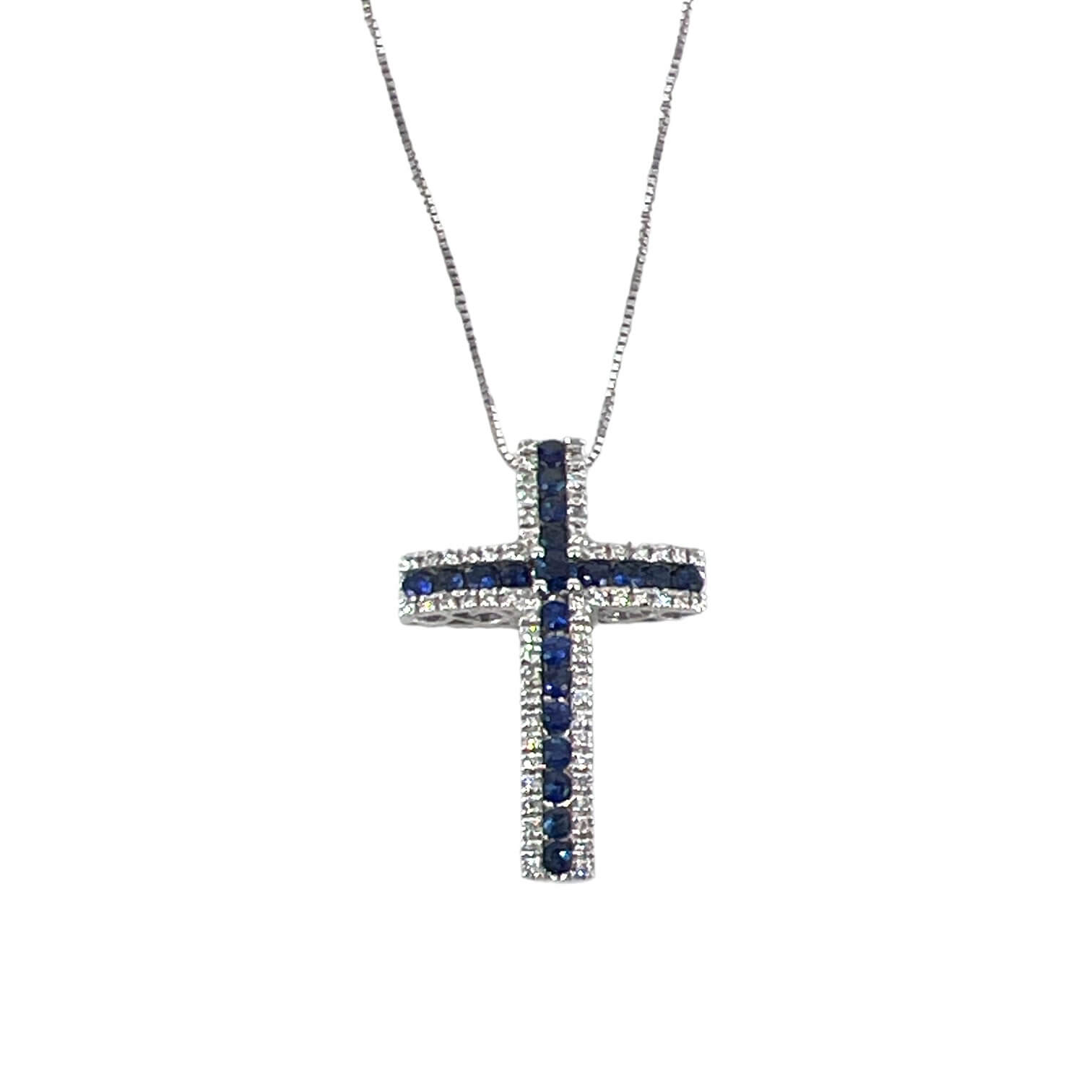Diamond and Gold Sapphire Cross Pendant Art. GR260