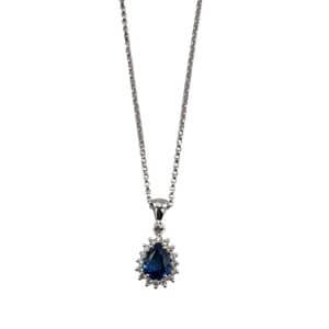 BON TON Gold and Diamond Sapphire Pendant Art. CD251