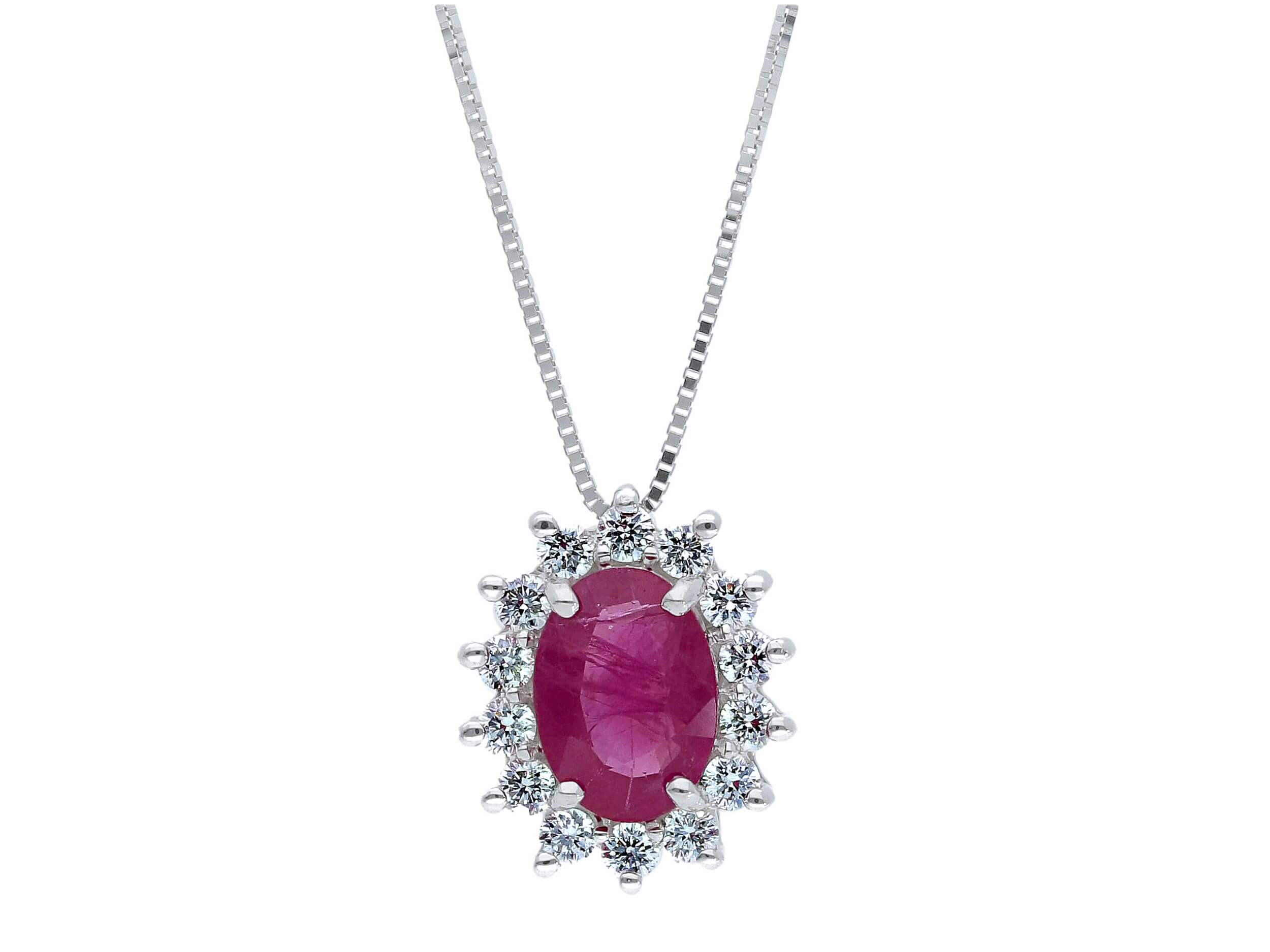 Gold and Diamond Ruby Pendant Art. 135040