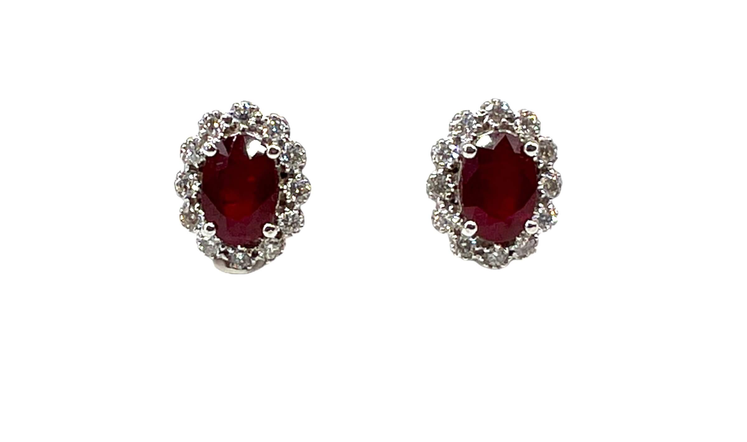 Gold rubies earrings 750% and diamonds BELLE EPOQUE Art. OR1319