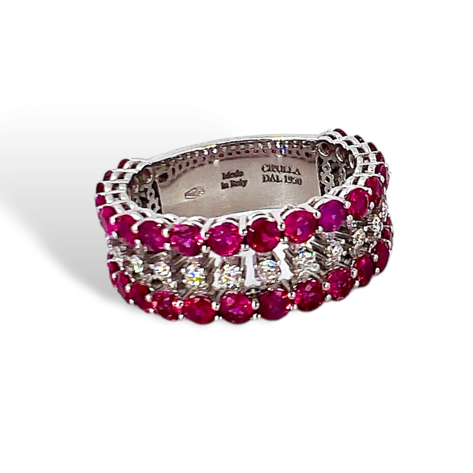 Rubies and diamonds ring art. 397A-R