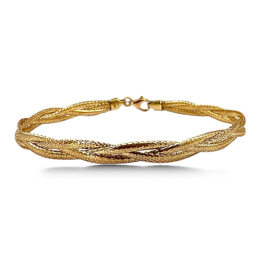 Bracciale treccia in oro art. BTRECCIA2