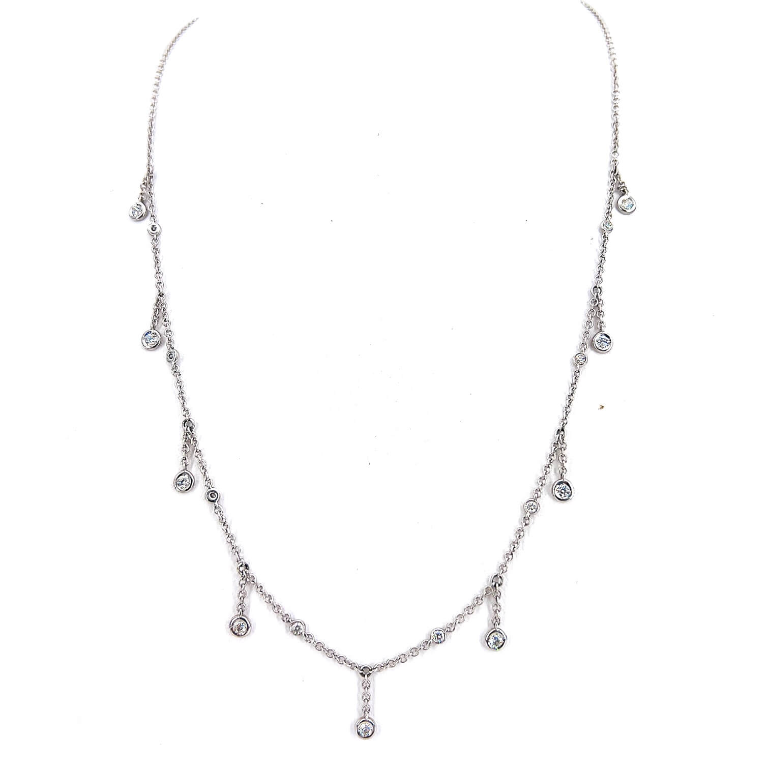 Diamond and white gold necklace art. 121C01DW