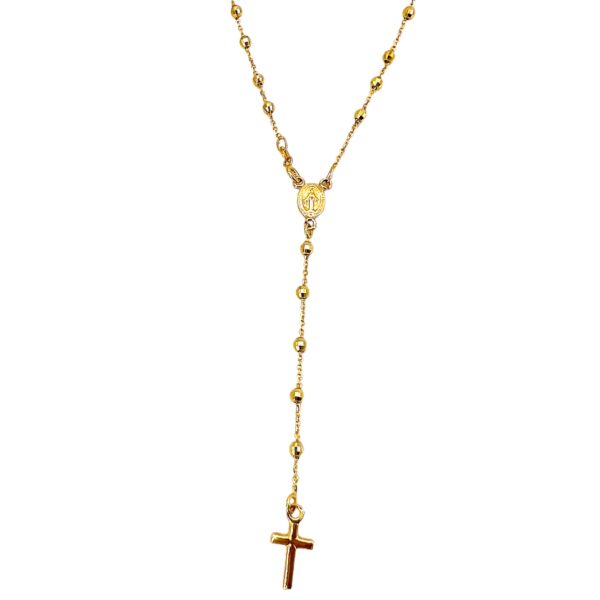 Rosary chain necklace in yellow gold Art. ROOG11