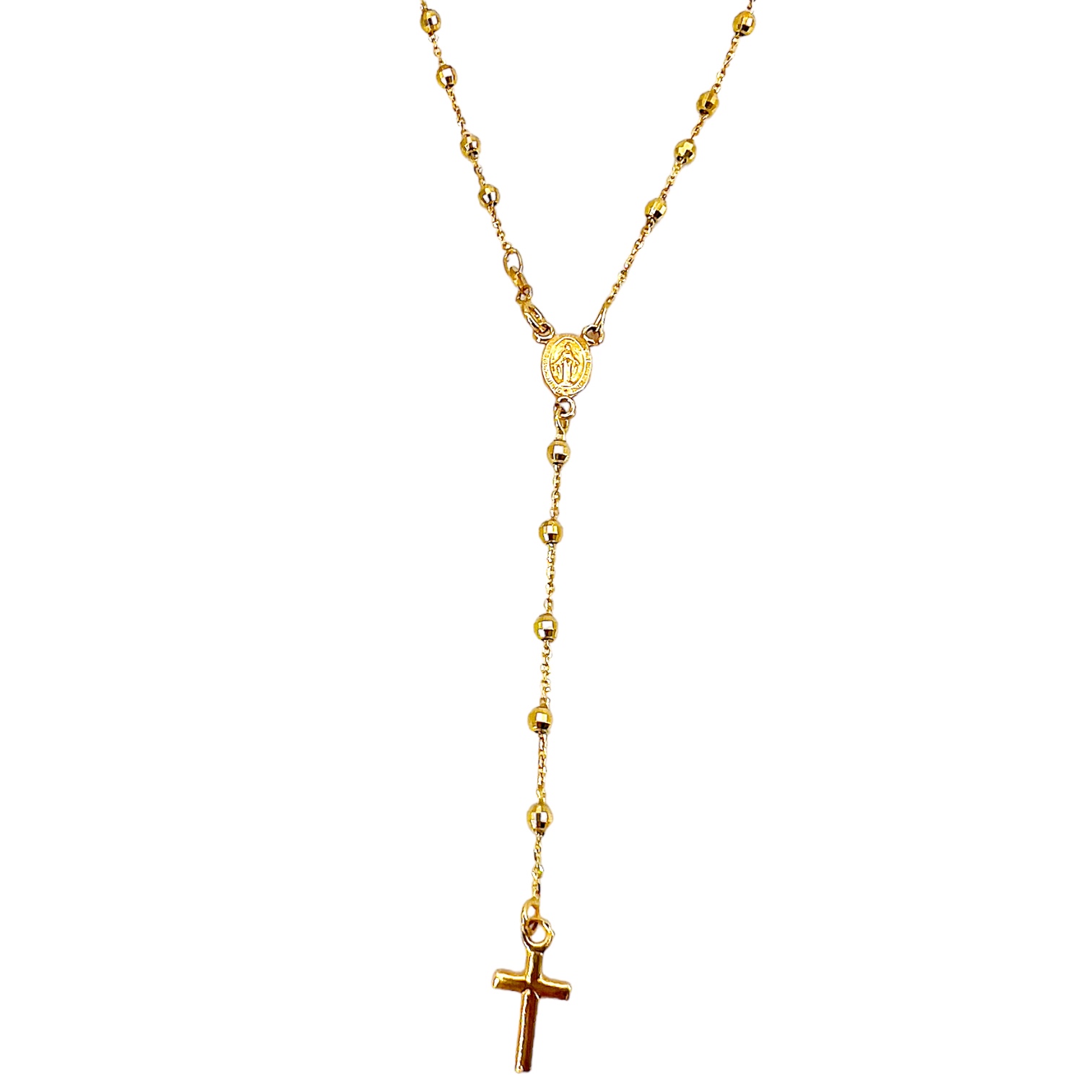 Rosary chain necklace in yellow gold Art. ROOG11