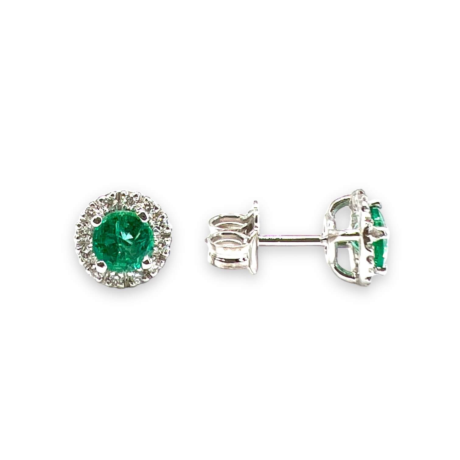 Emerald earrings in white gold BELLE EPOQUE Art. OR597