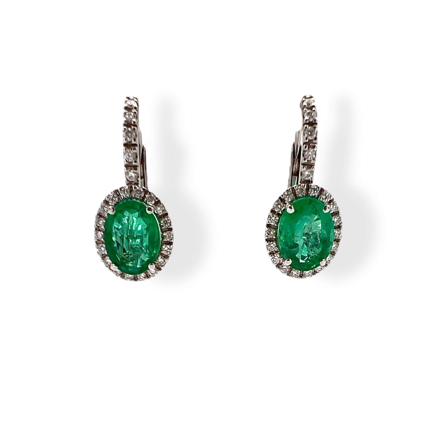 BELLE EPOQUE Diamond and Gold Emerald Earrings Art.OR485