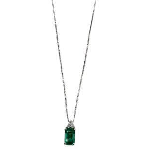 White gold emerald pendant GEMS Art. CD565