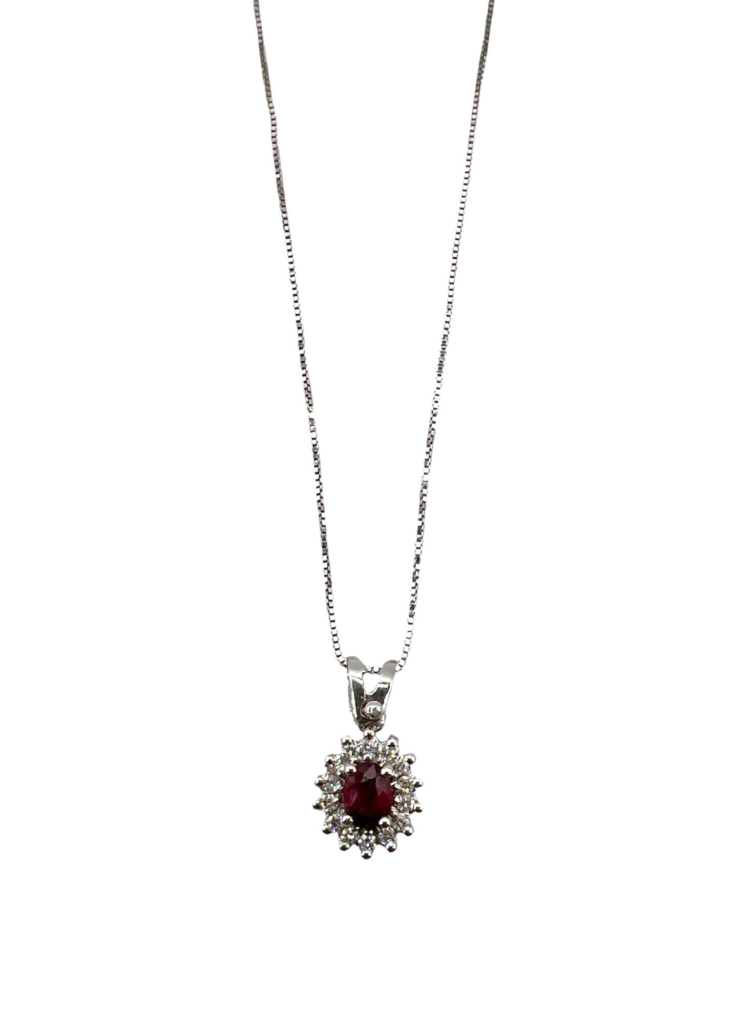 Gold and Diamond Ruby Pendant BON TON Art. CD154