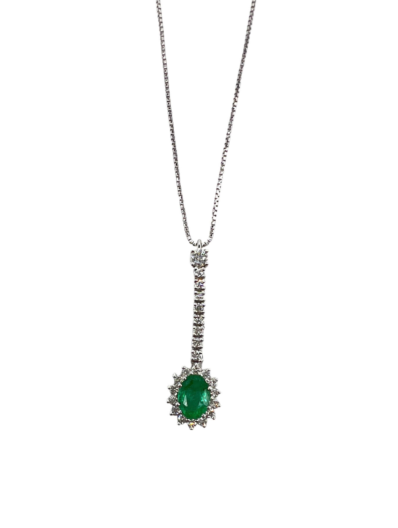 Emerald pendant diamonds and gold BON TON Art. CD373
