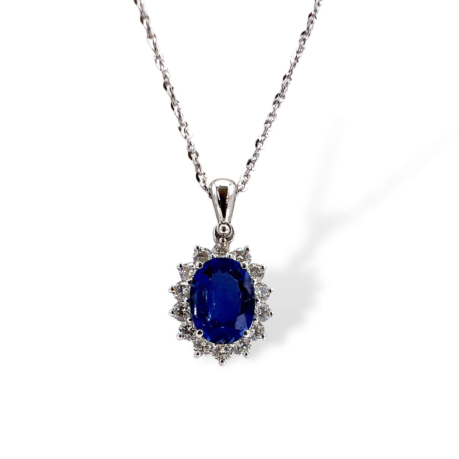 BON TON gold diamond sapphire pendant art. CD258