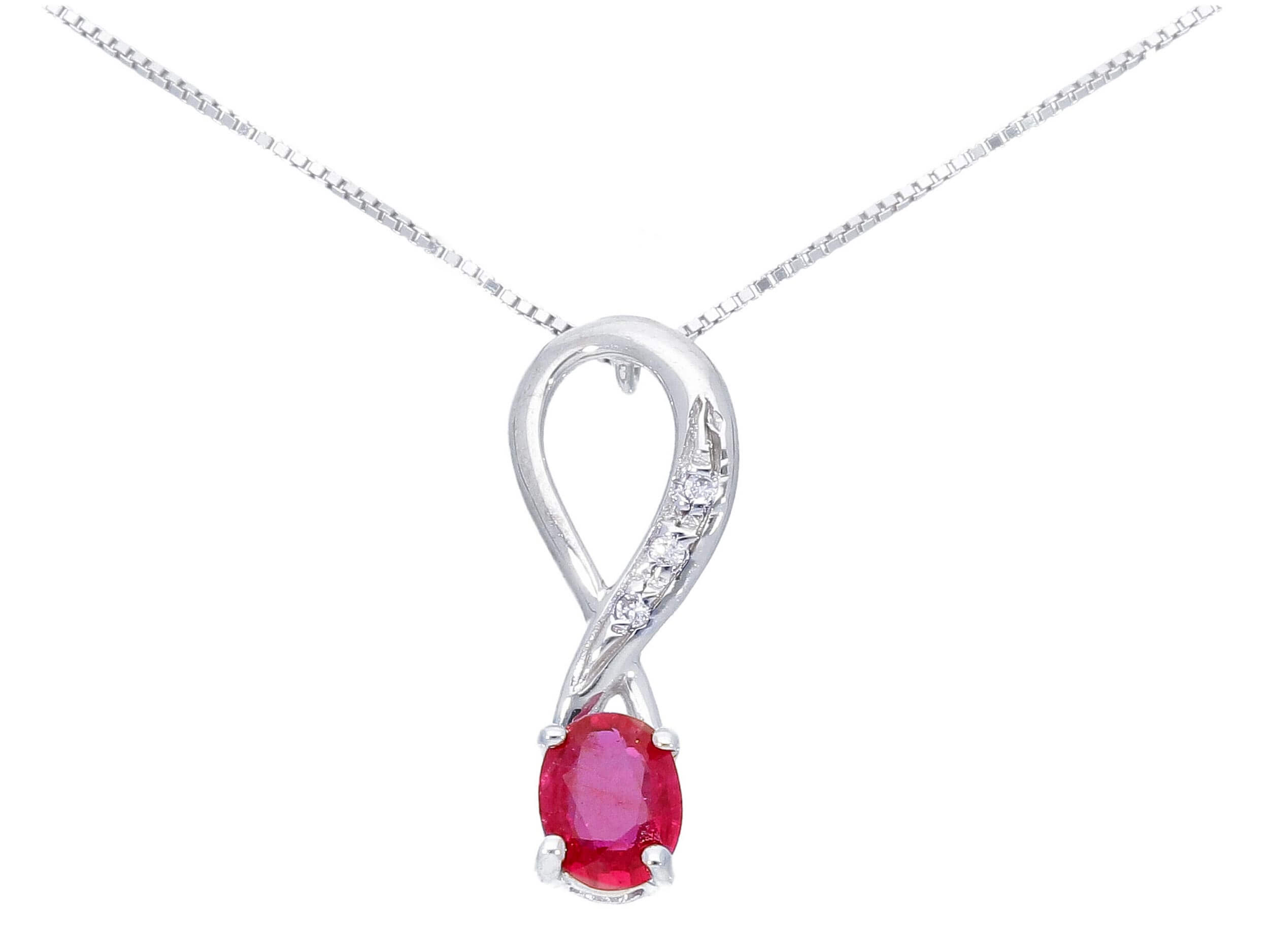 Gold and Diamond Ruby Pendant Art. 238762