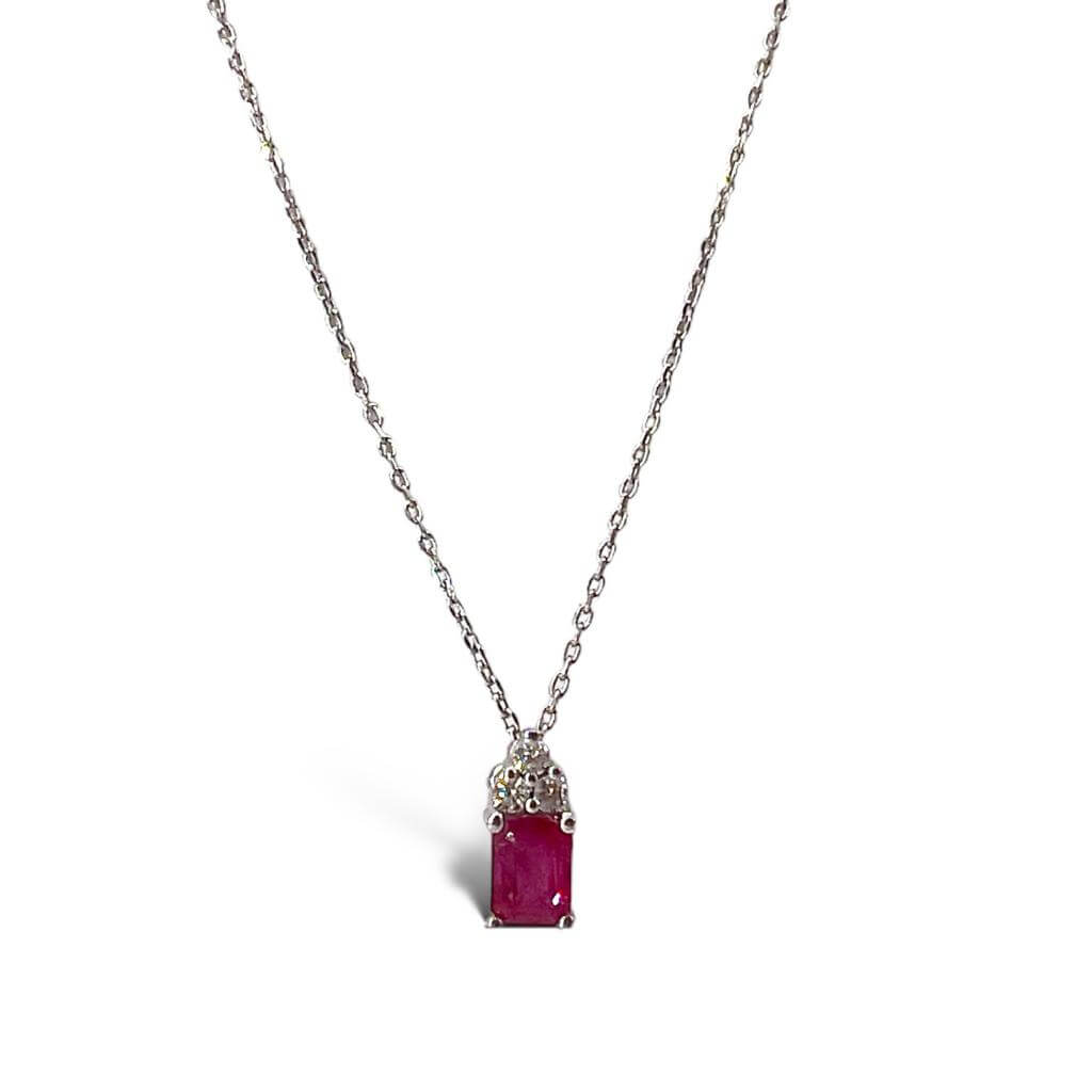 Gold Ruby and GEM Diamonds Pendant Art. CD336