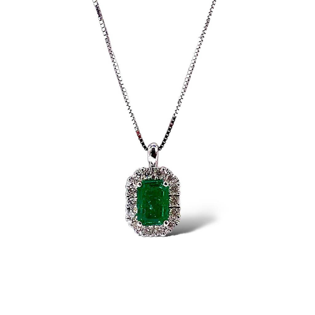 Pendant with diamonds and emerald Art.CD831