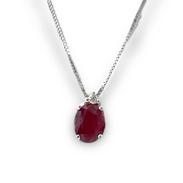 Ruby gold and diamond pendant GEMME Art. CD1138