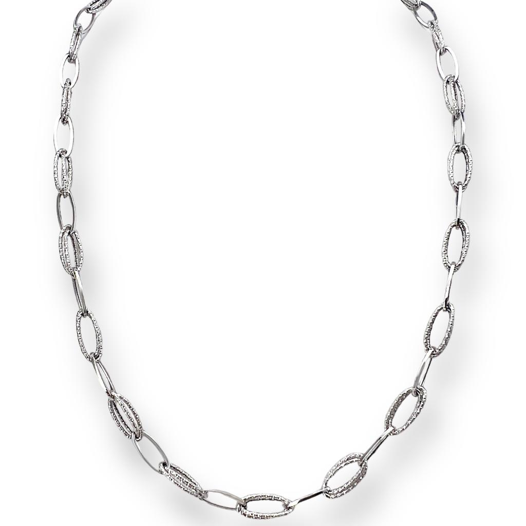 White gold chain necklace art. COLCER3