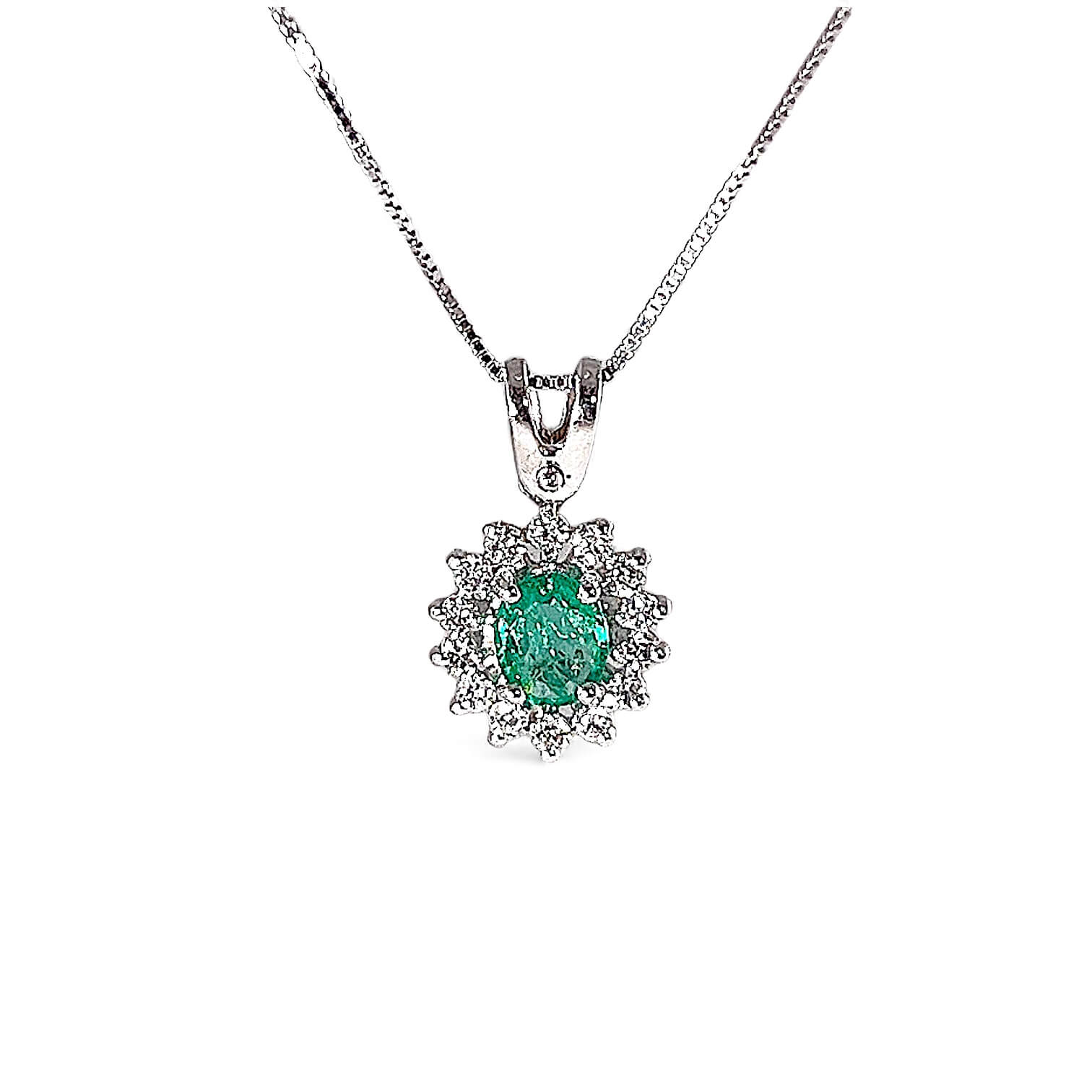 Pendant with diamonds and emerald BON TON Art.CD310