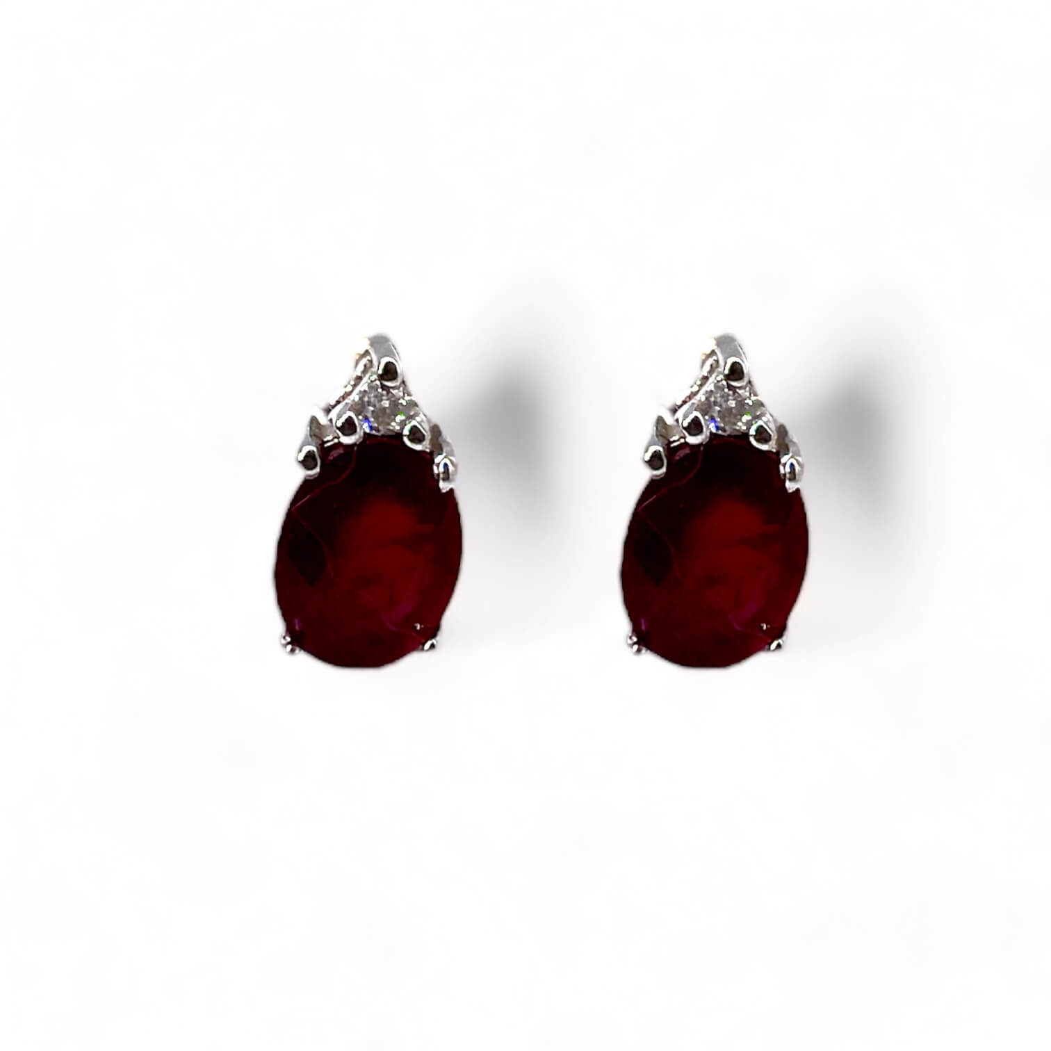 White gold ruby and diamond earrings GEMME art. OR1591