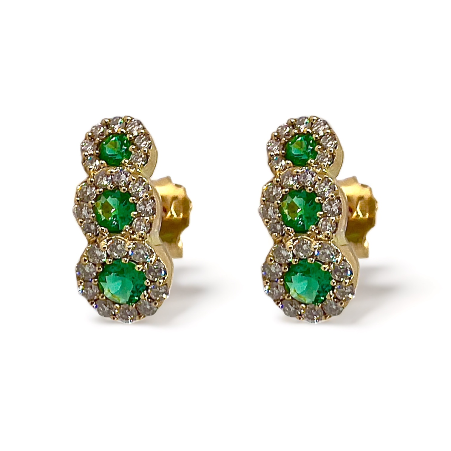 Emerald earrings in gold and diamonds BELLE EPOQUE Art. OR1595