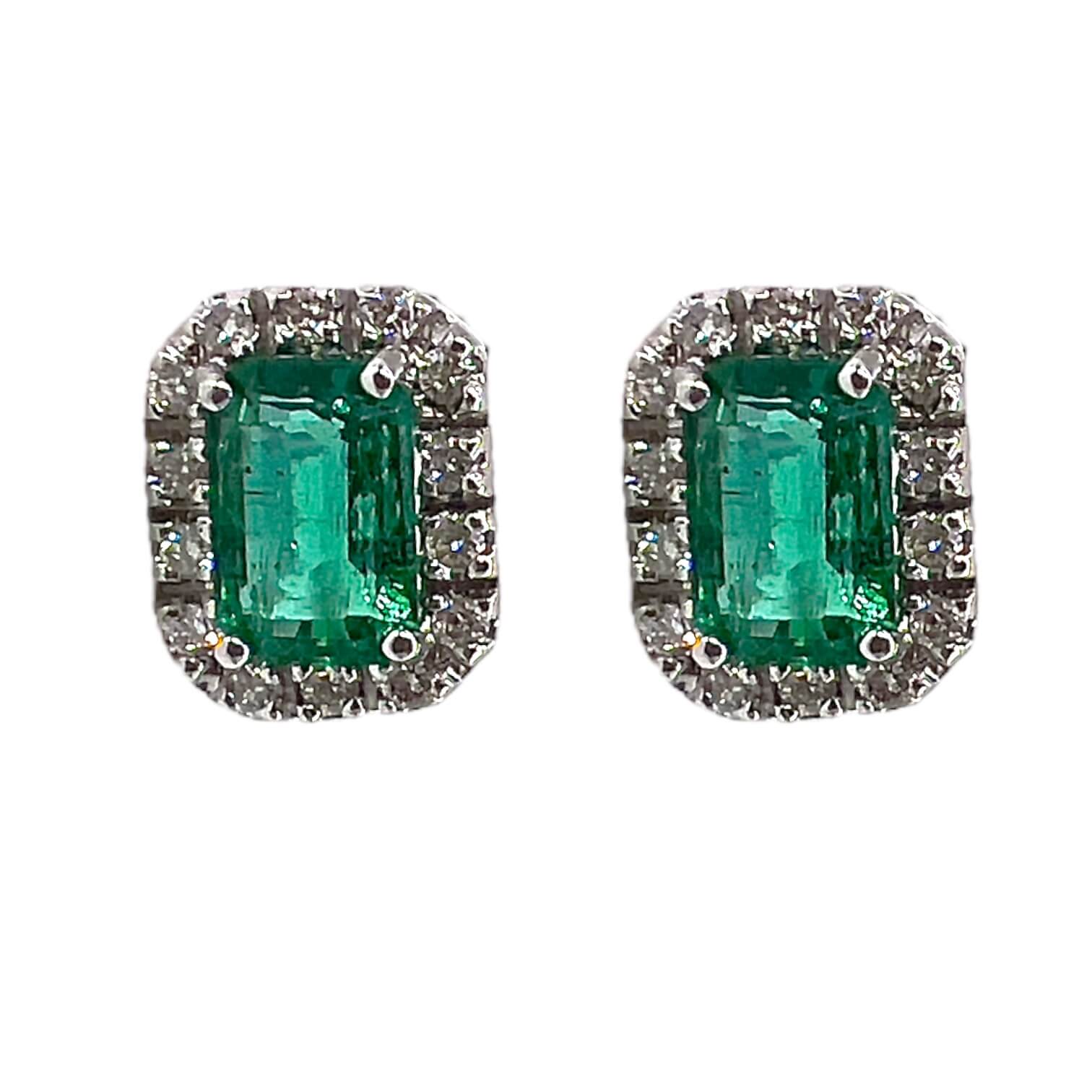 BELLE EPOQUE gold emerald and diamond earrings Art.OR1571-1