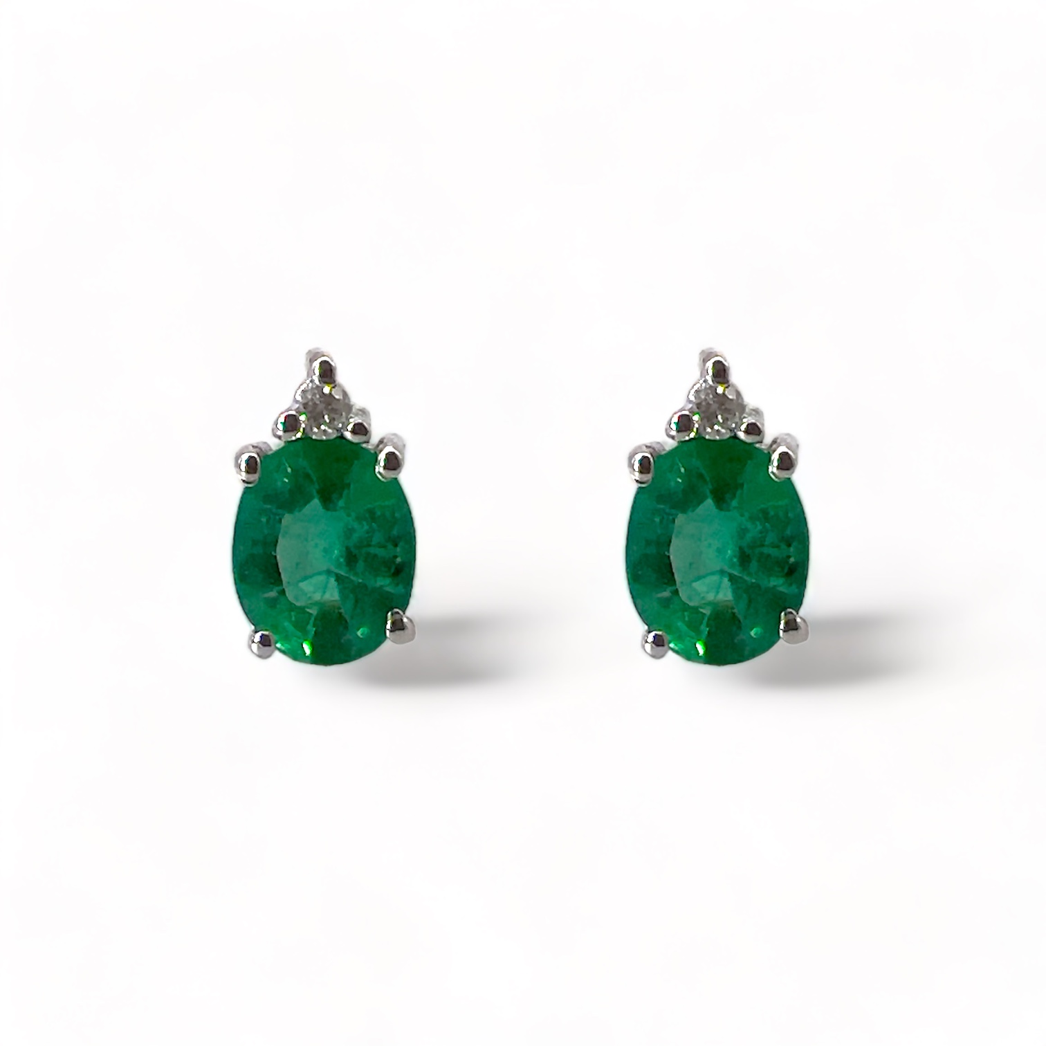 White gold emerald earrings GEMME ART. OR1590