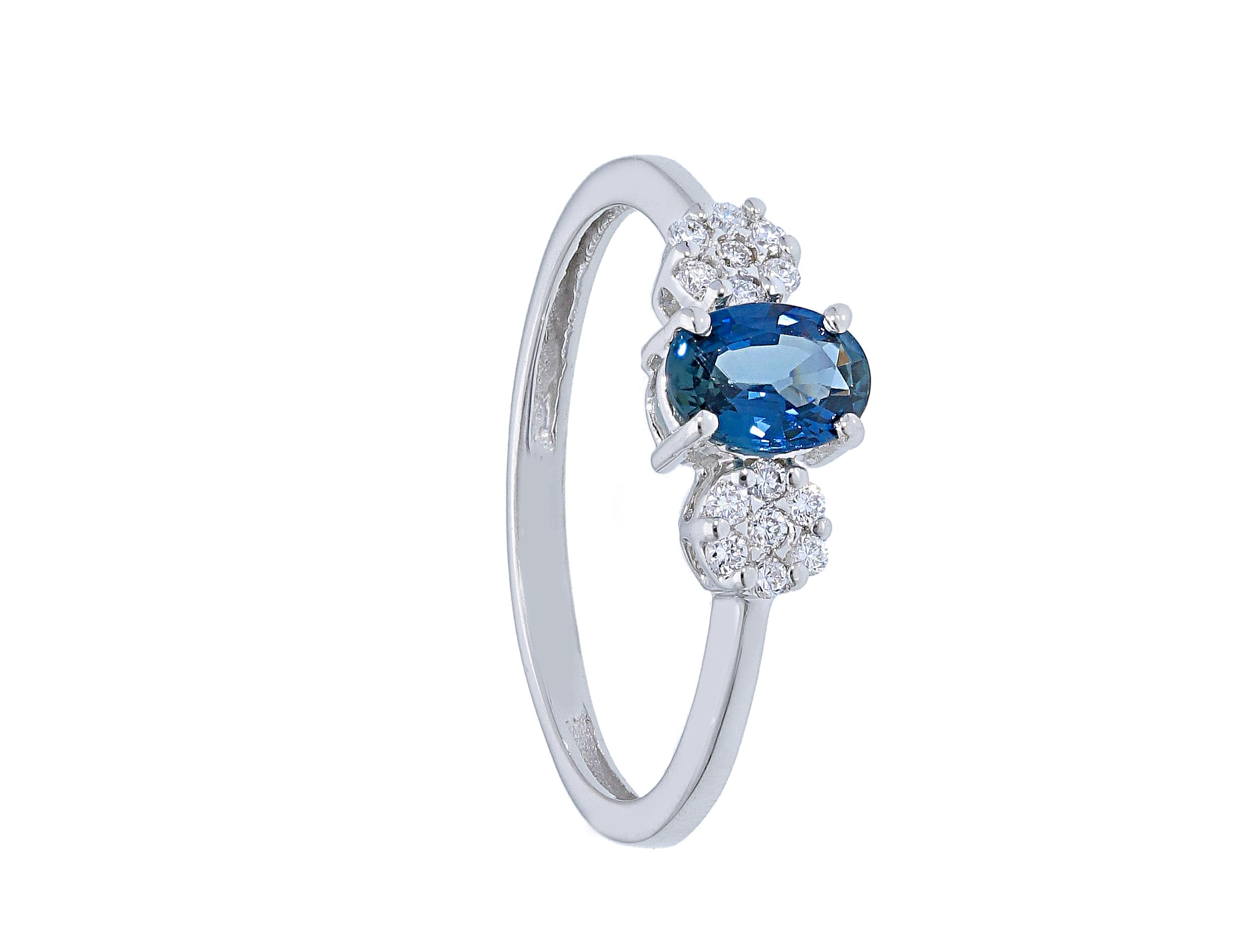 Anello zaffiro blue oro bianco GEMME Art.122652