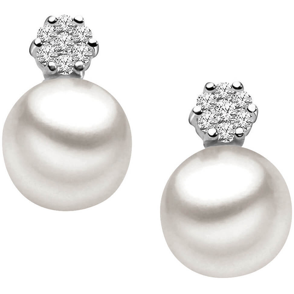 White Gold Pearl Earrings ART. ORP212-1