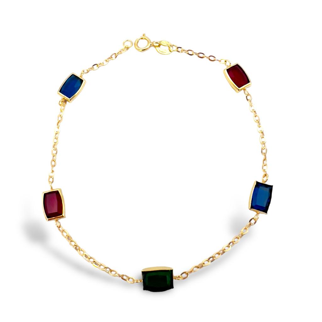 Bracciale in oro e  quarzi   Art. MASBR09
